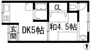 呉服町貸家（テラスハウス）の物件間取画像